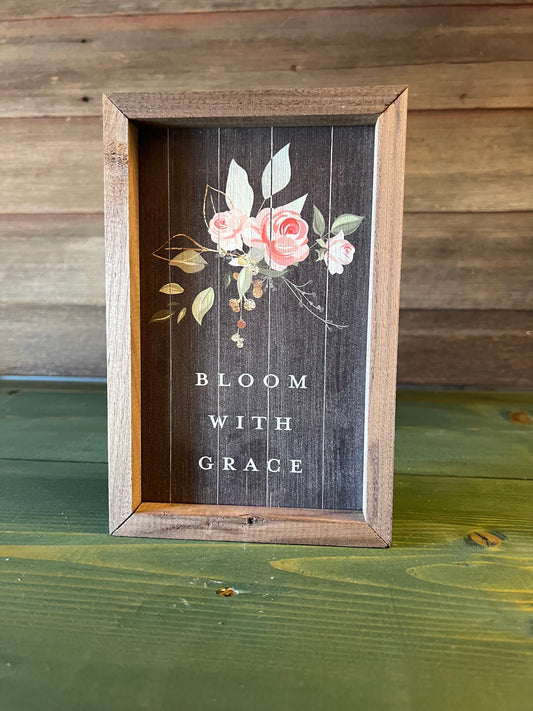 "Bloom With Grace"  Flower Block