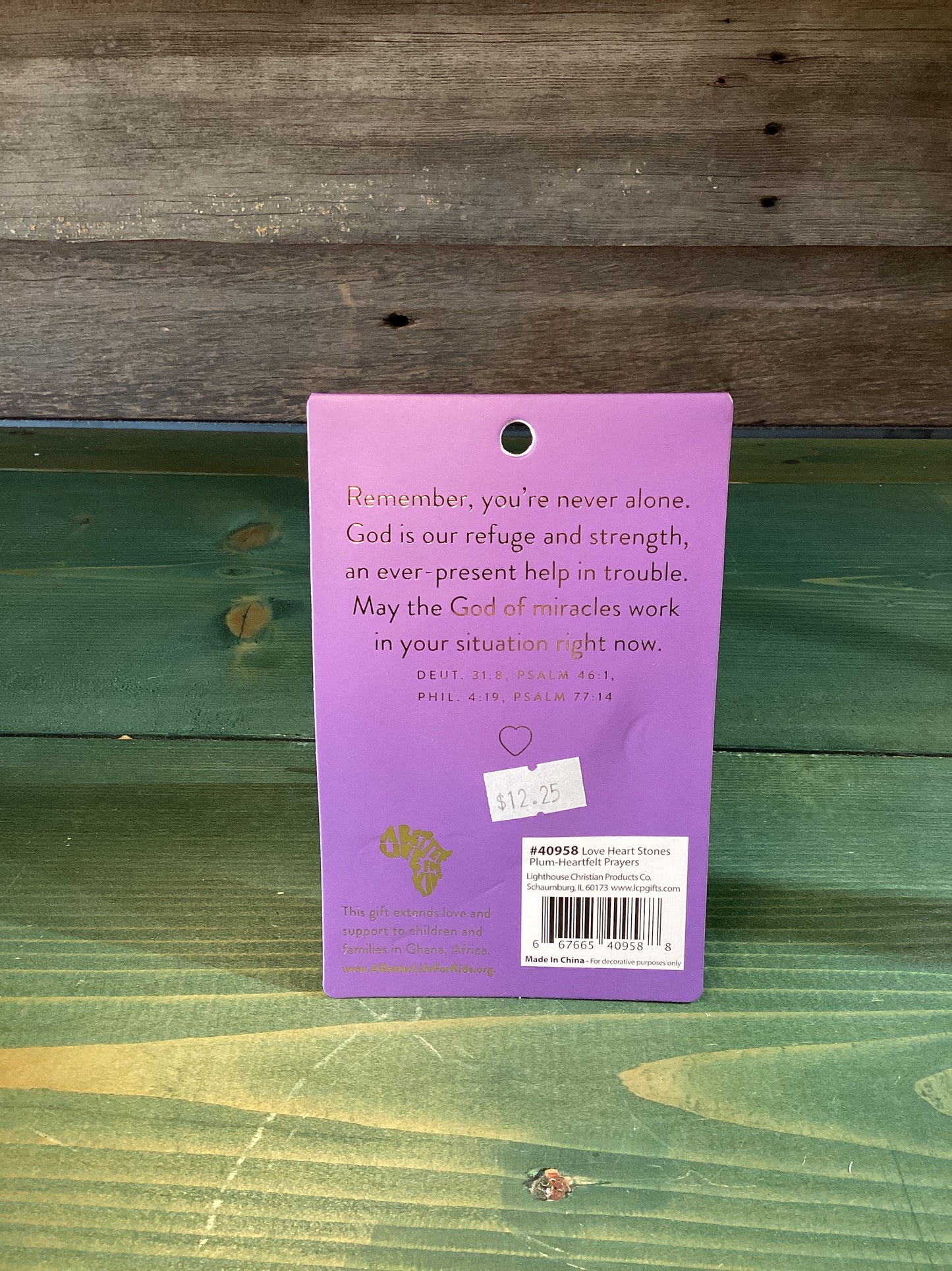 Heart Stone Card Heartfelt Prayers