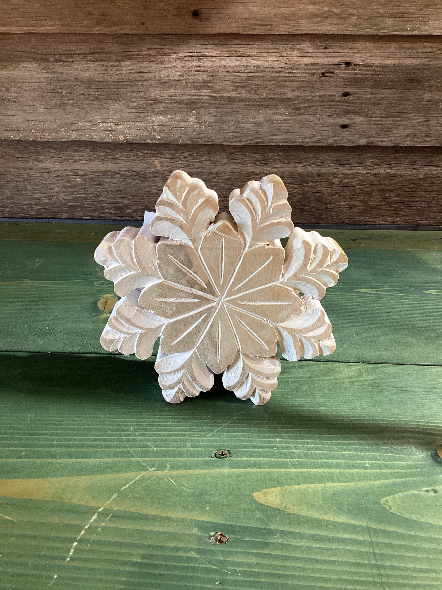 Carved Wood Snowflake (lg)