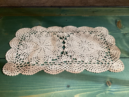 Tea Stained Rectangle Doily (lg)