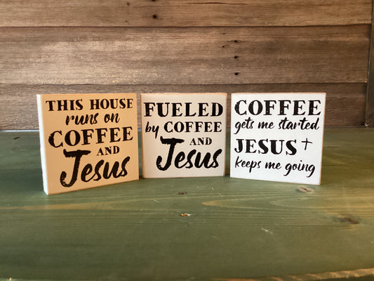 Coffee & Jesus White Block