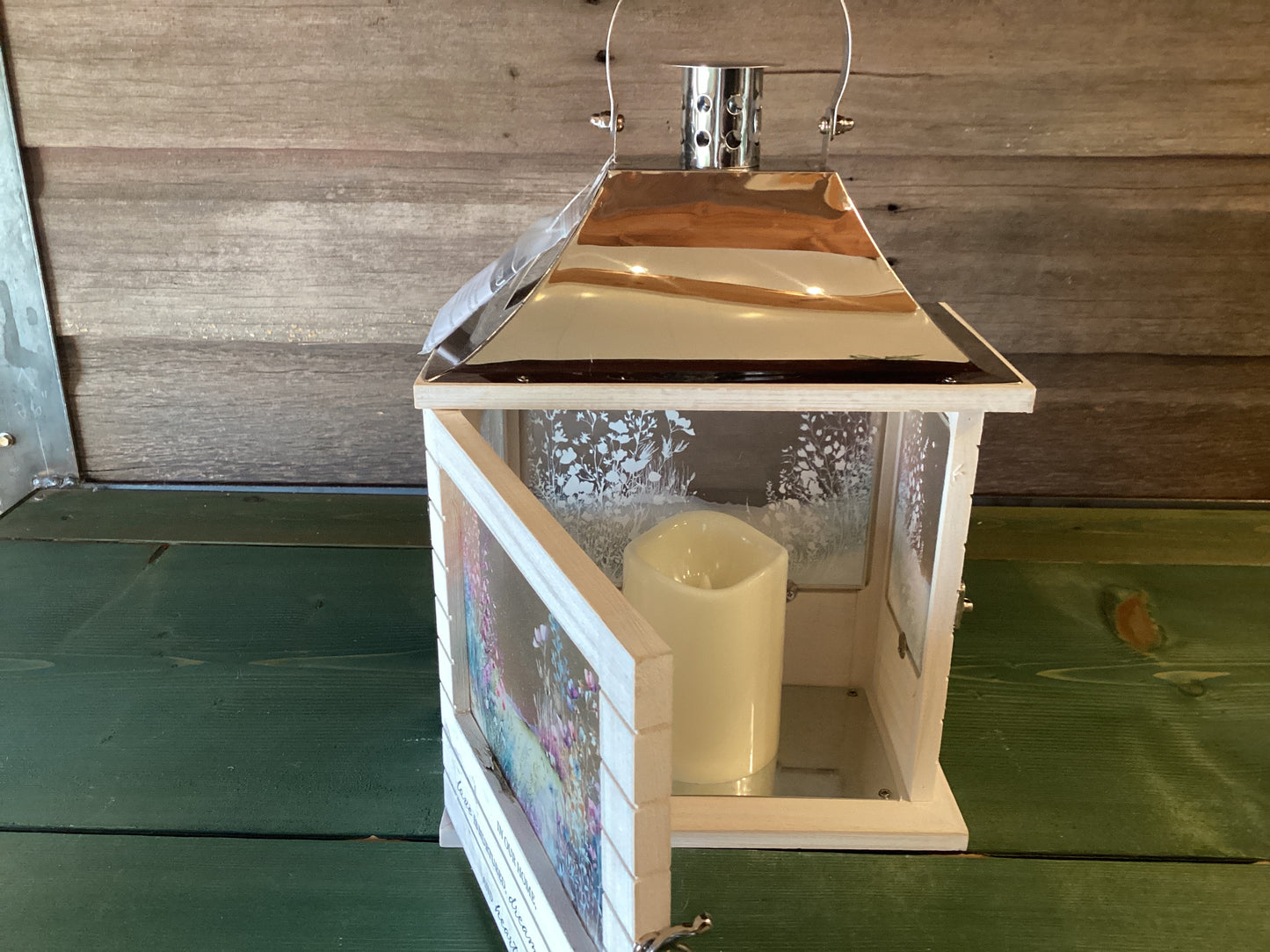 Lantern with Candle In Our Home