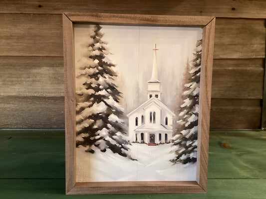 Winter Church Plaque