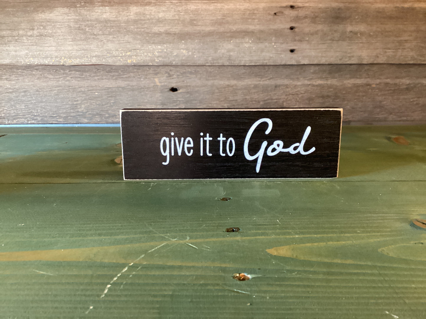 Faith God Pray Wooden Block