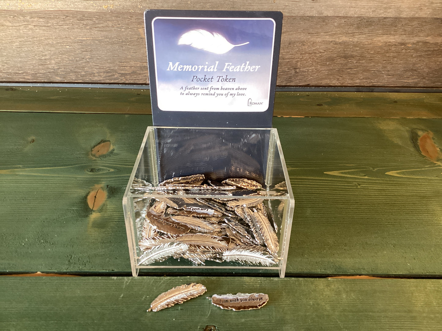 Pocket Charm Feather “I am with you always”