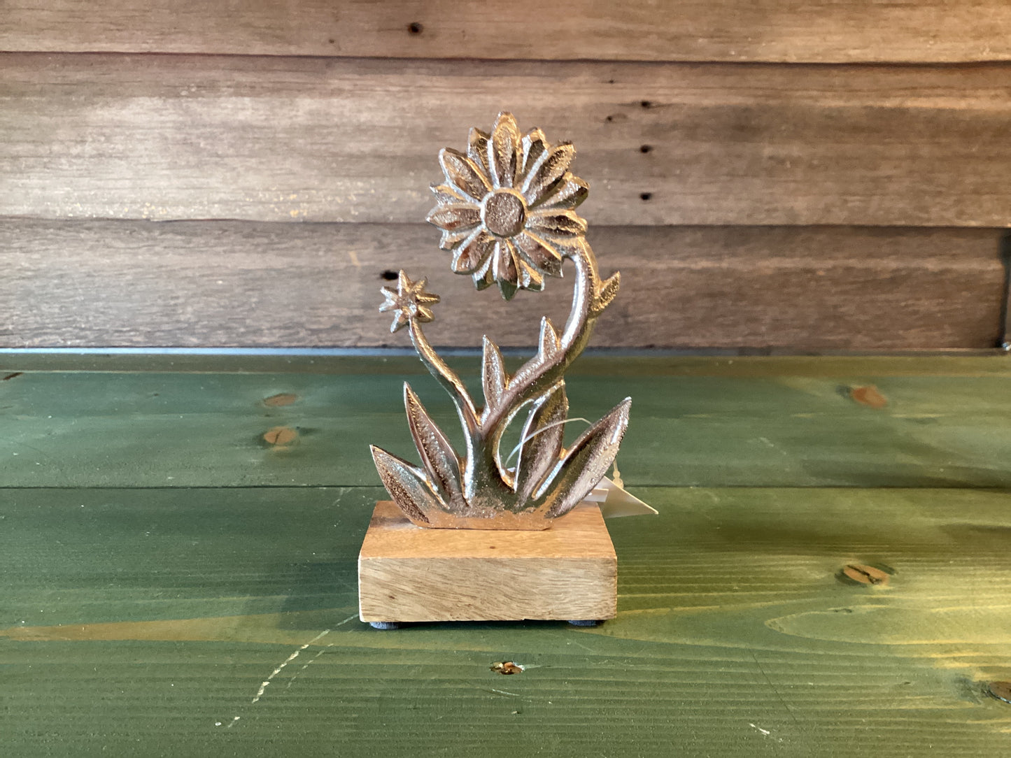 Metal Flower On Base