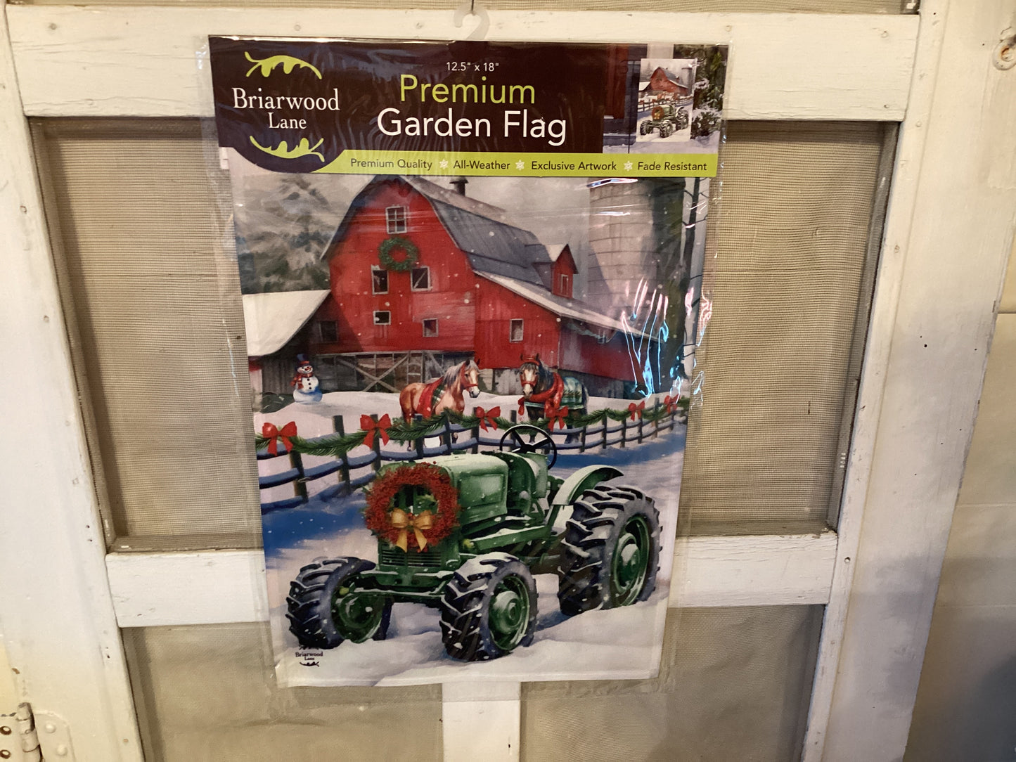Garden Flag Christmas On The Farm