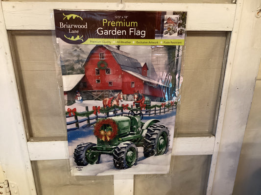 Garden Flag Christmas On The Farm