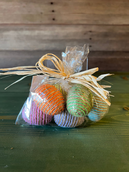 Jute Colored Eggs (bag of 6)