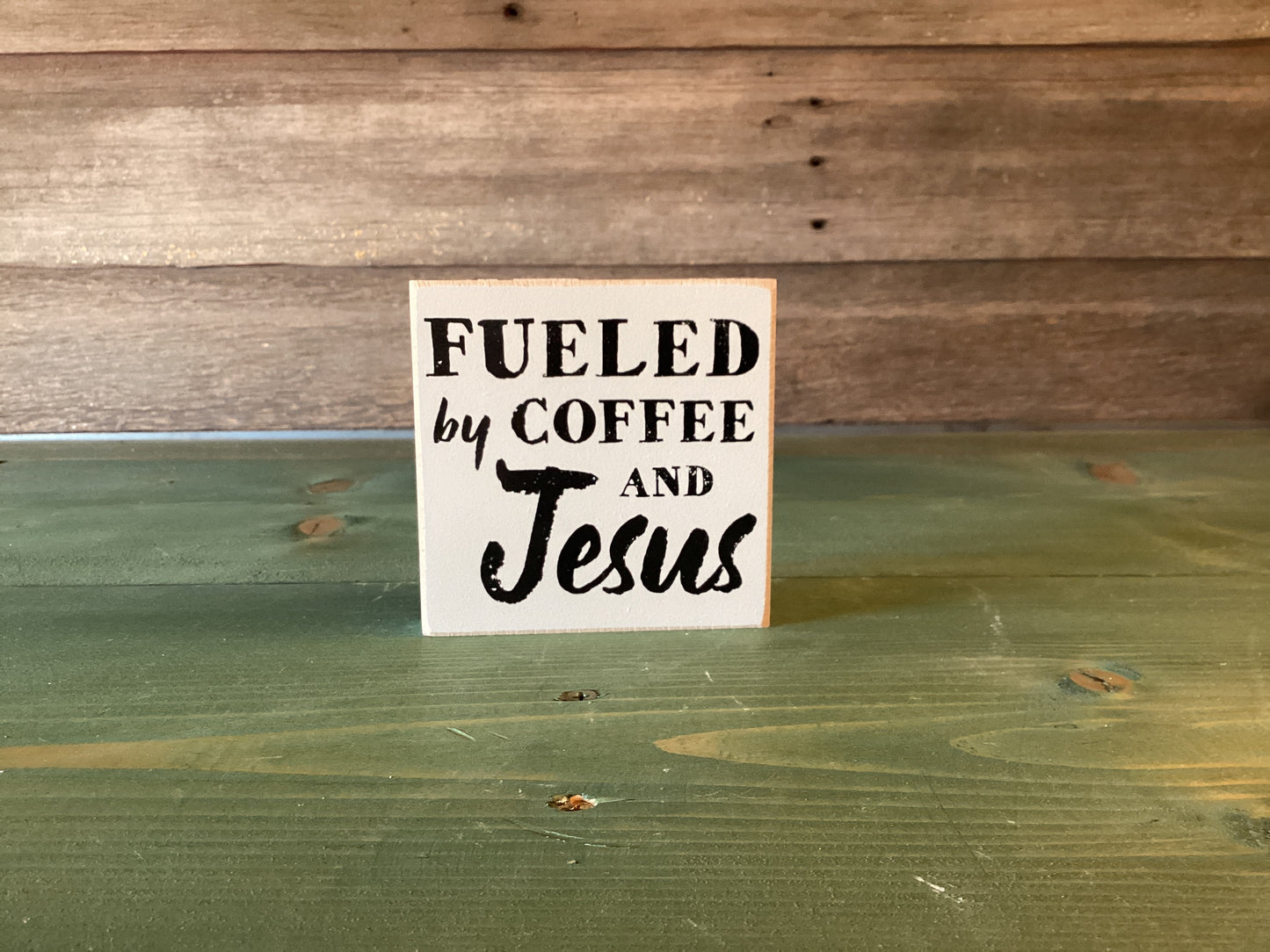 Coffee & Jesus White Block