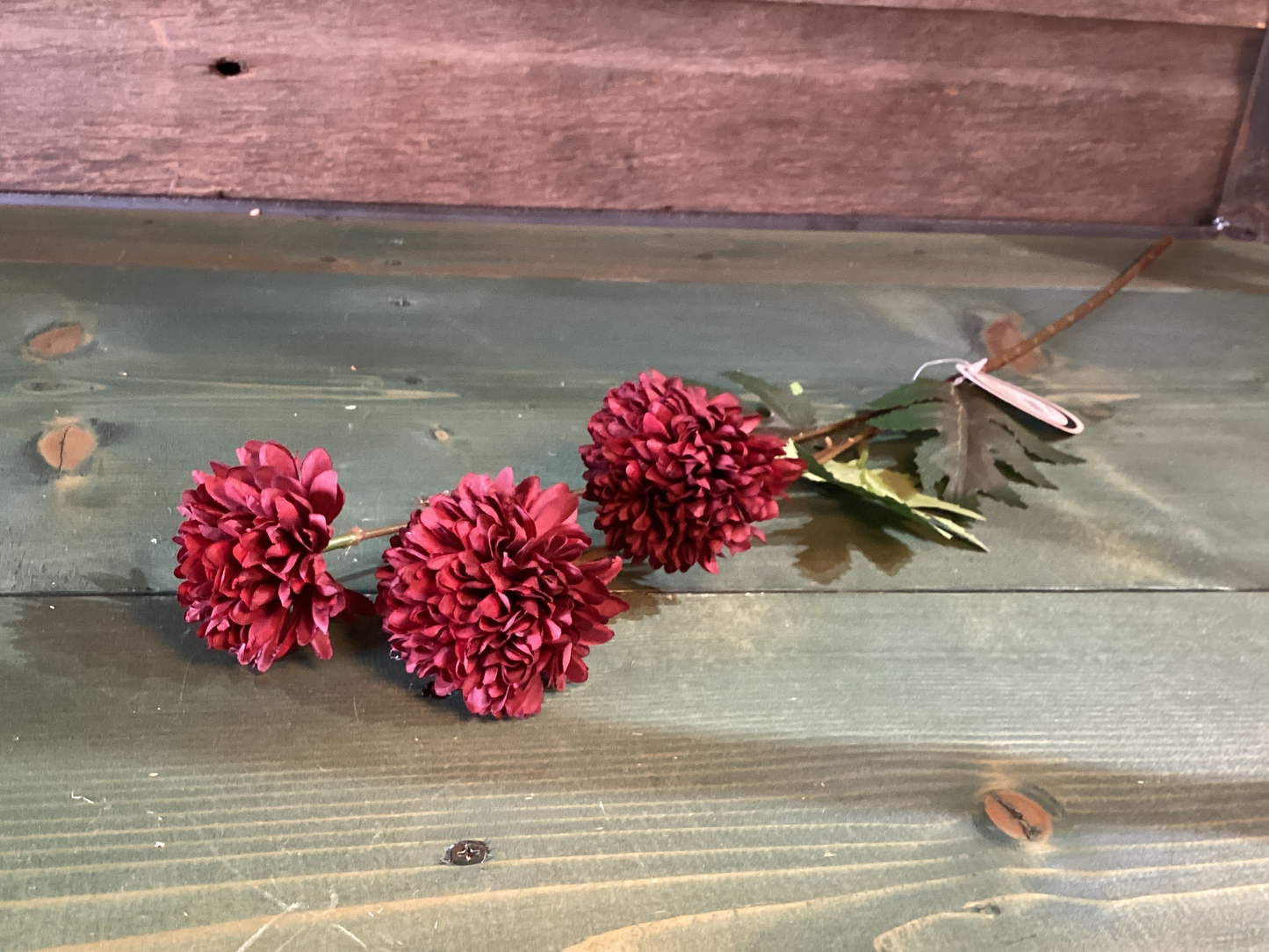 Burgundy Pom Pom Spray
