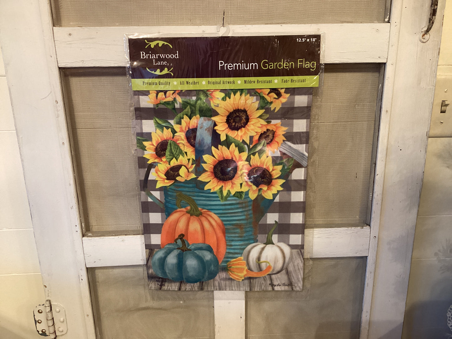 Garden Flag Sunflower Watering Can