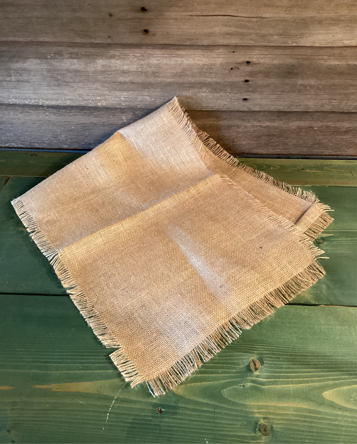 Burlap Runner with Fringe