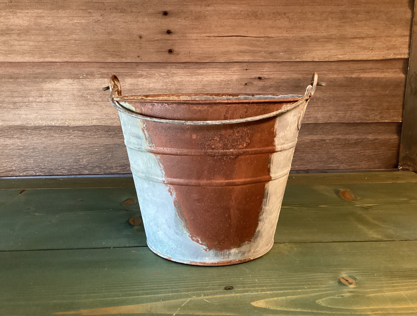Rusty Zinc Large Pail