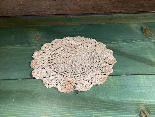Tea Stained Round 9" Doily