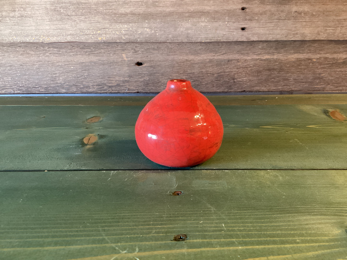Red Chubby Vase (sm)