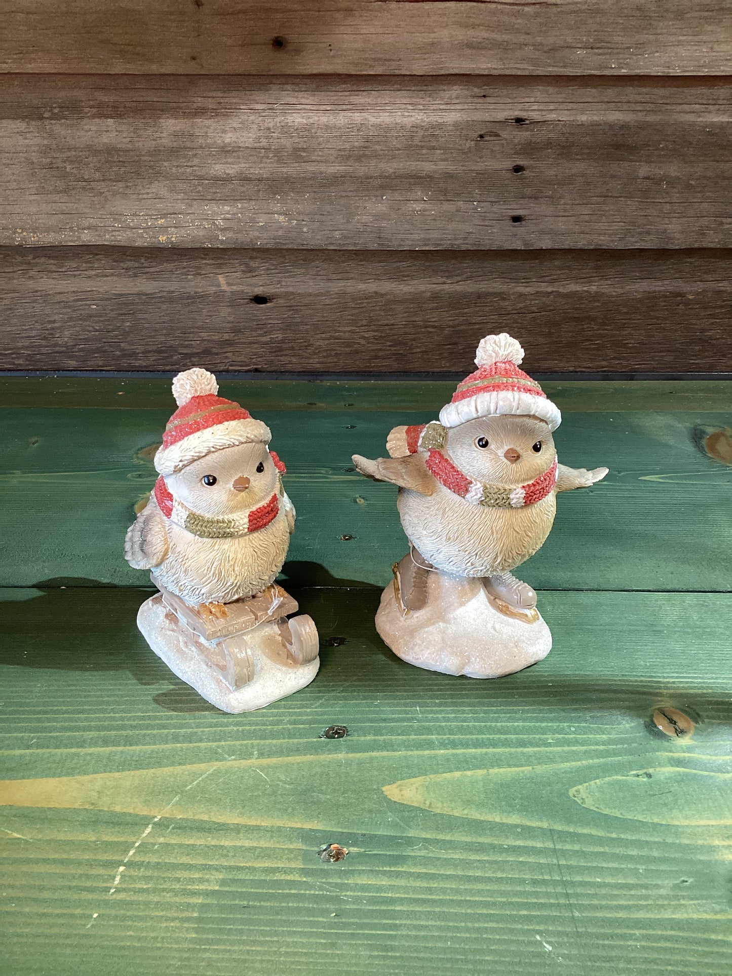 Winter Birds Having Fun