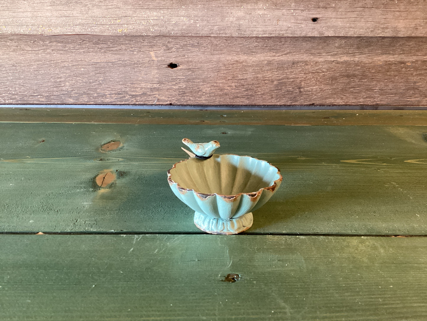 Mini Birdbath Pewter
