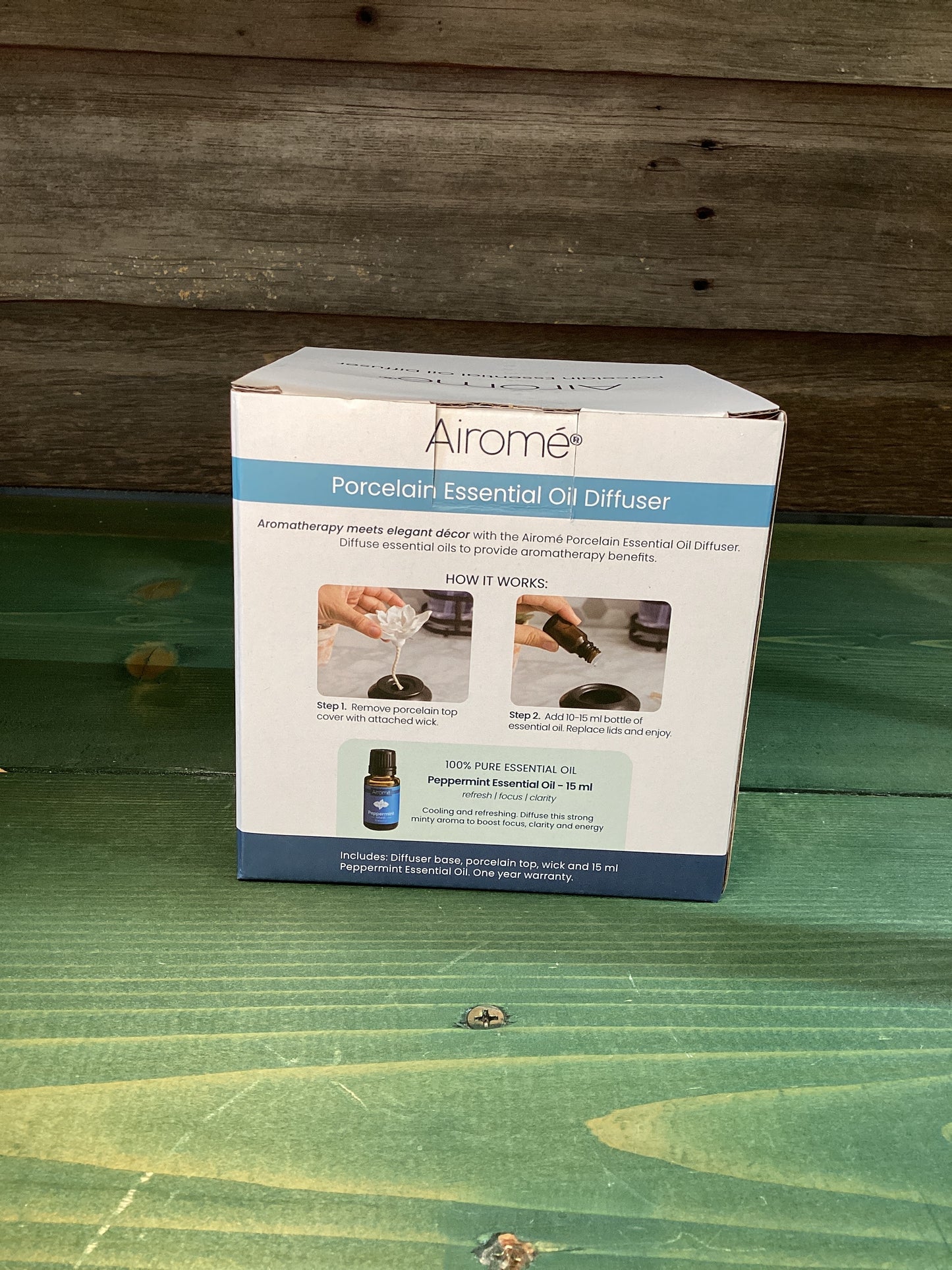 Porcelain Essential Oil Diffuser Gardenia + Peppermint Oil