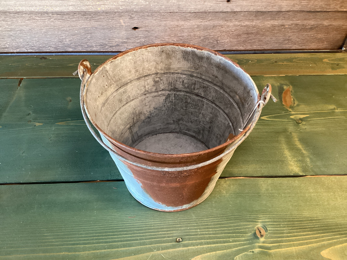 Rusty Zinc Large Pail