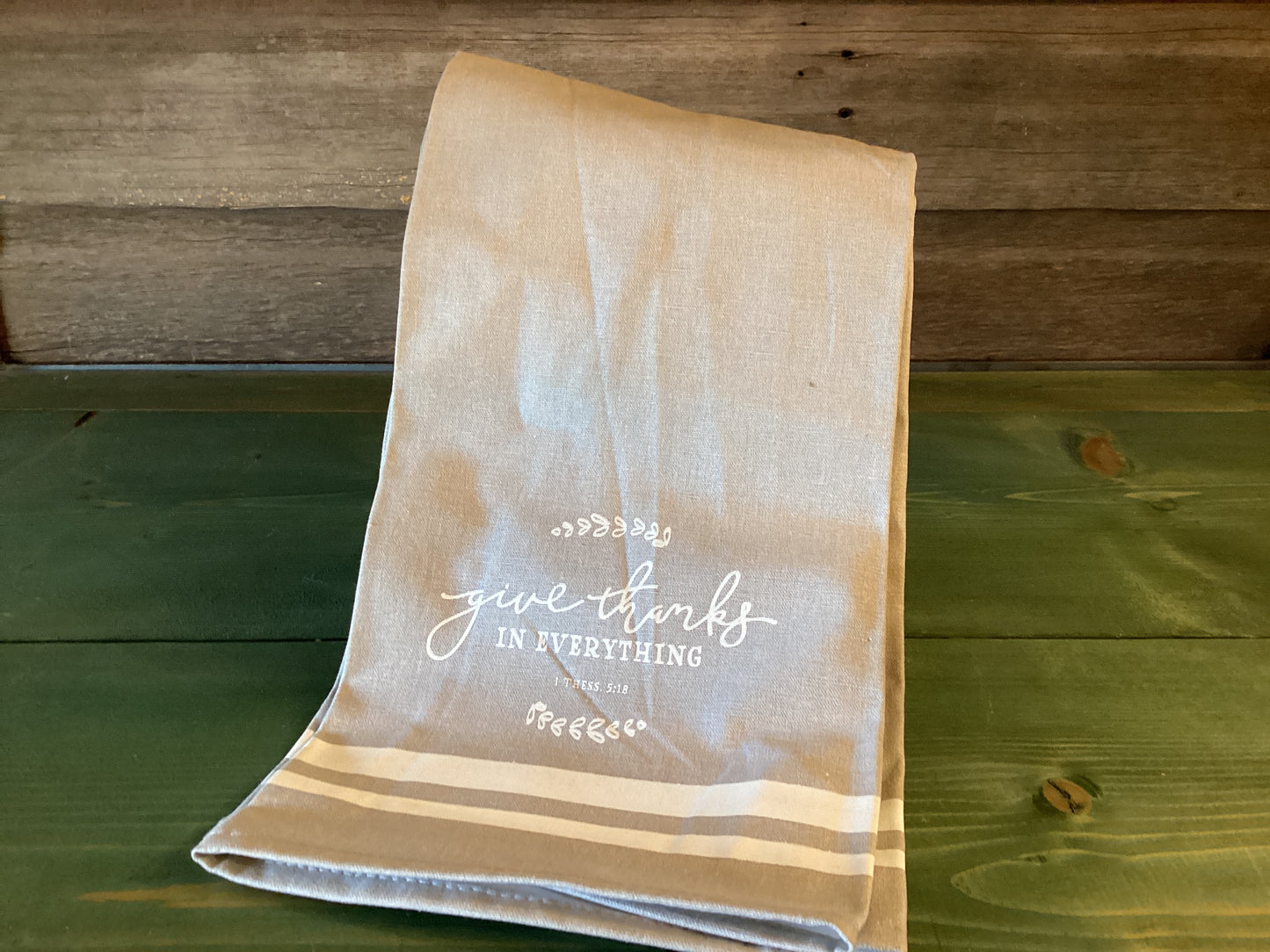 Give Thanks.. Gray Tea Towel