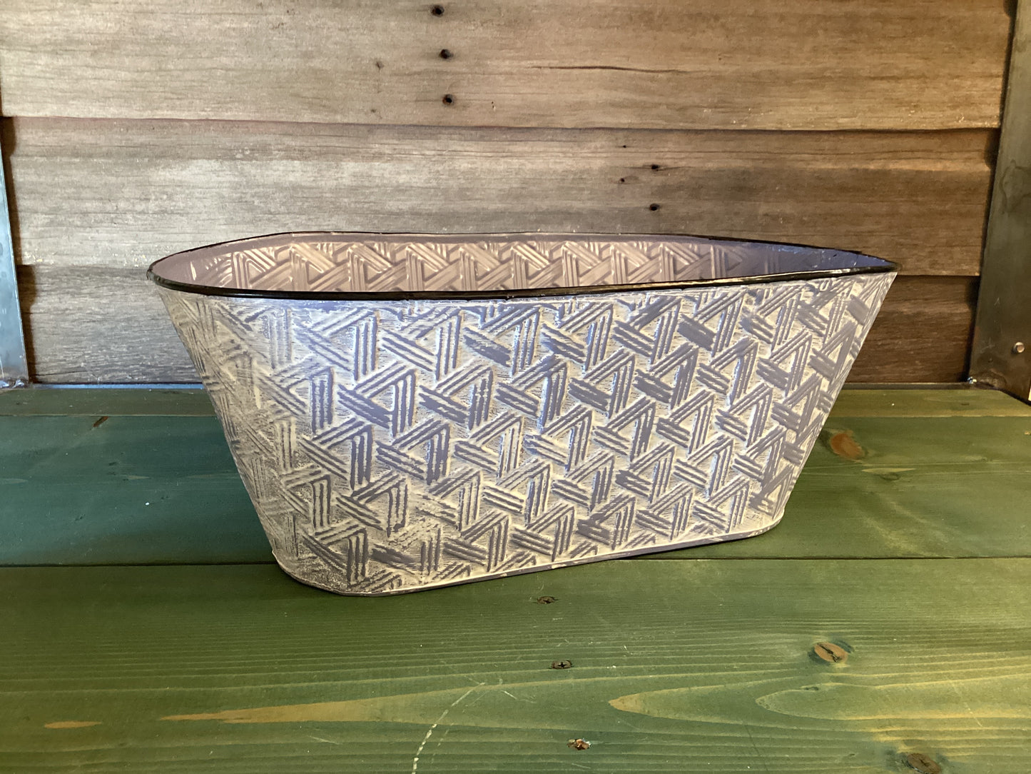 Metal Woven Print Pail (lg)