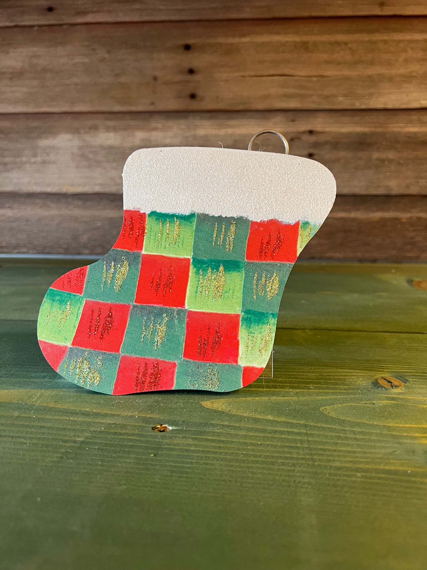 Gallery Stocking Checkered Charm