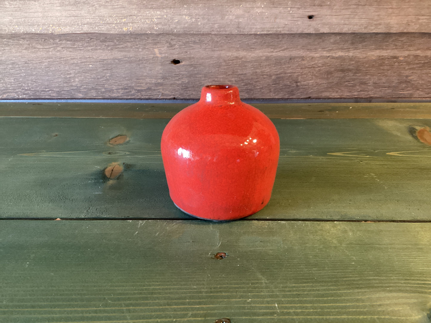 Red Chubby Vase (med)