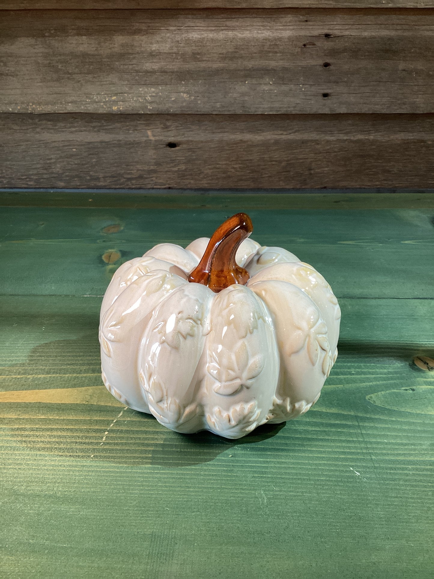 Off White Ceramic Harvest Pumpkin