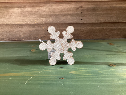 Snowflake Wooden Whitewashed (sm)