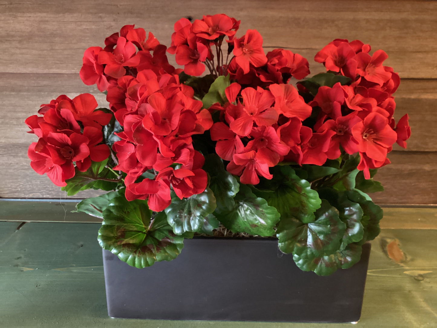 UV Resistant Red Geranium Planter