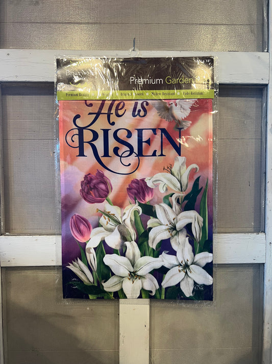 Garden Flag “He Is Risen”