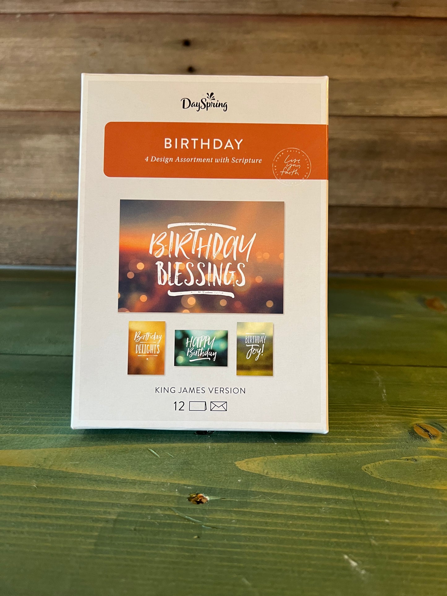 Box Cards Birthday Blurry Lights
