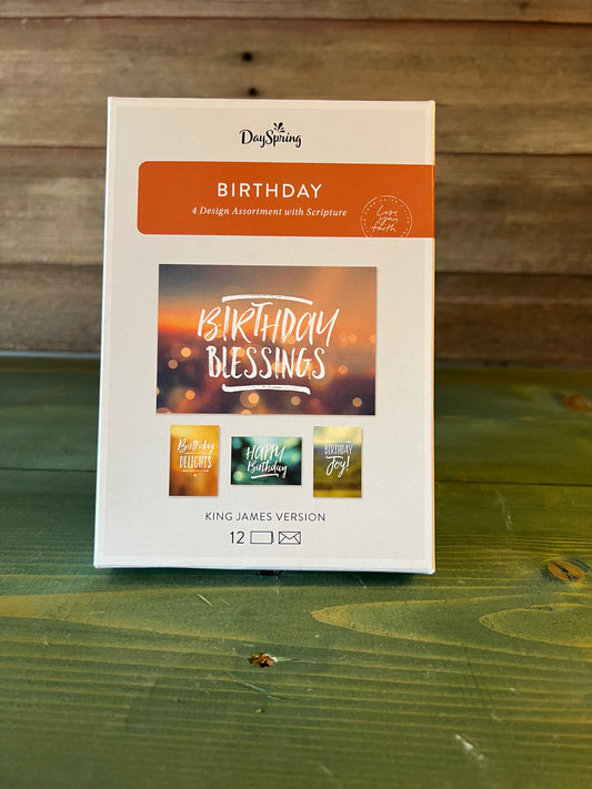 Box Cards Birthday Blurry Lights