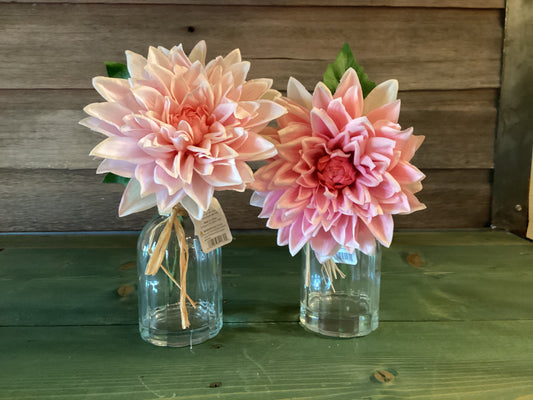 Feel Real Touch Dahlia in Glass Vase
