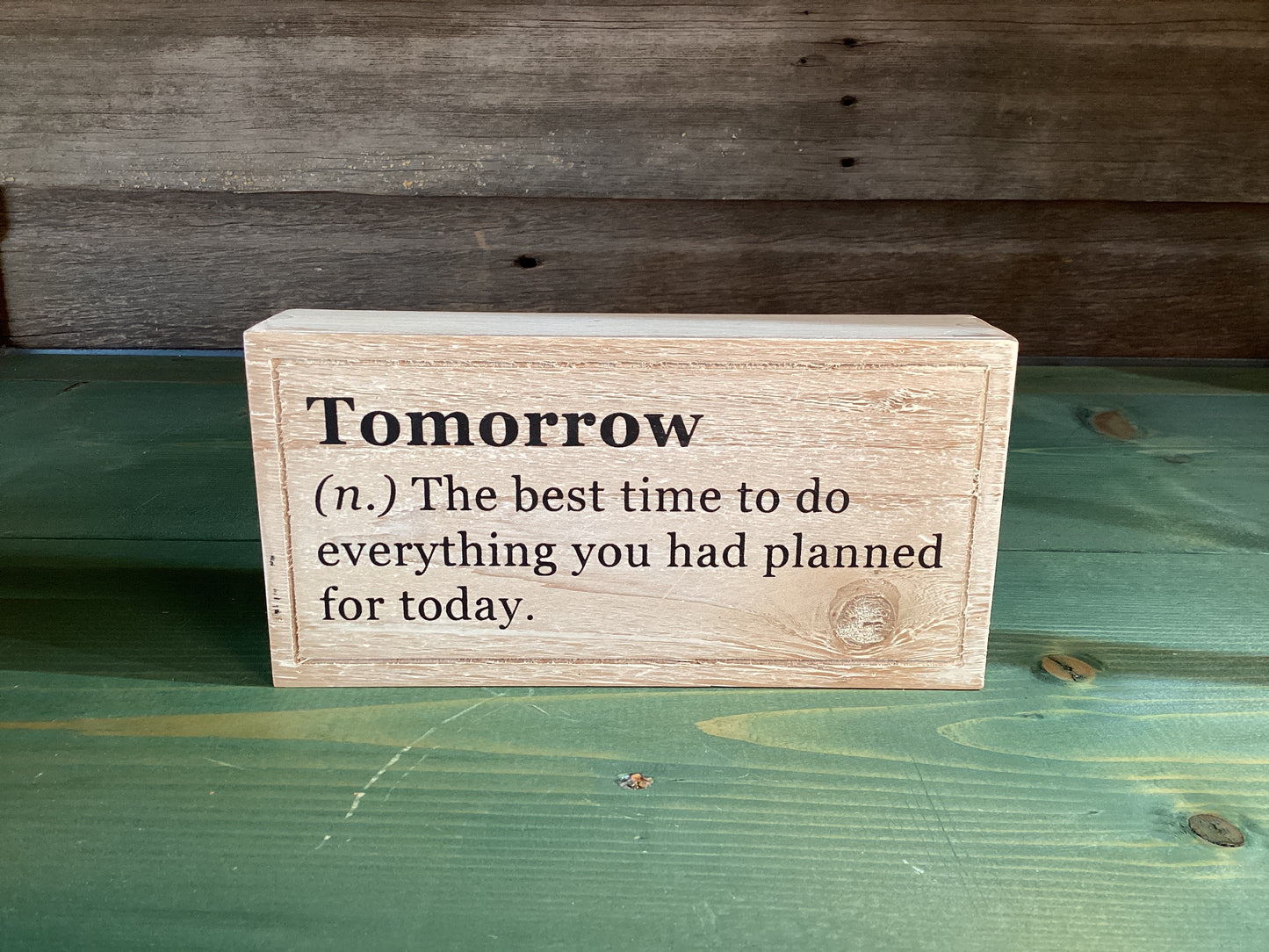 “Tomorrow…” Block