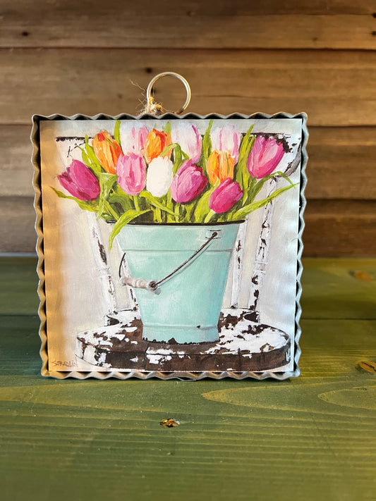 Gallery Bucket of Tulips