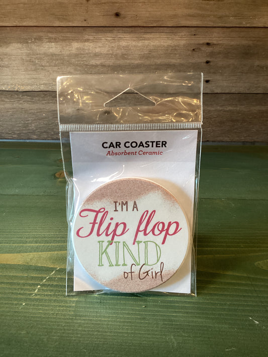 Car Coaster “I’m Flip Flop Kind of Girl”