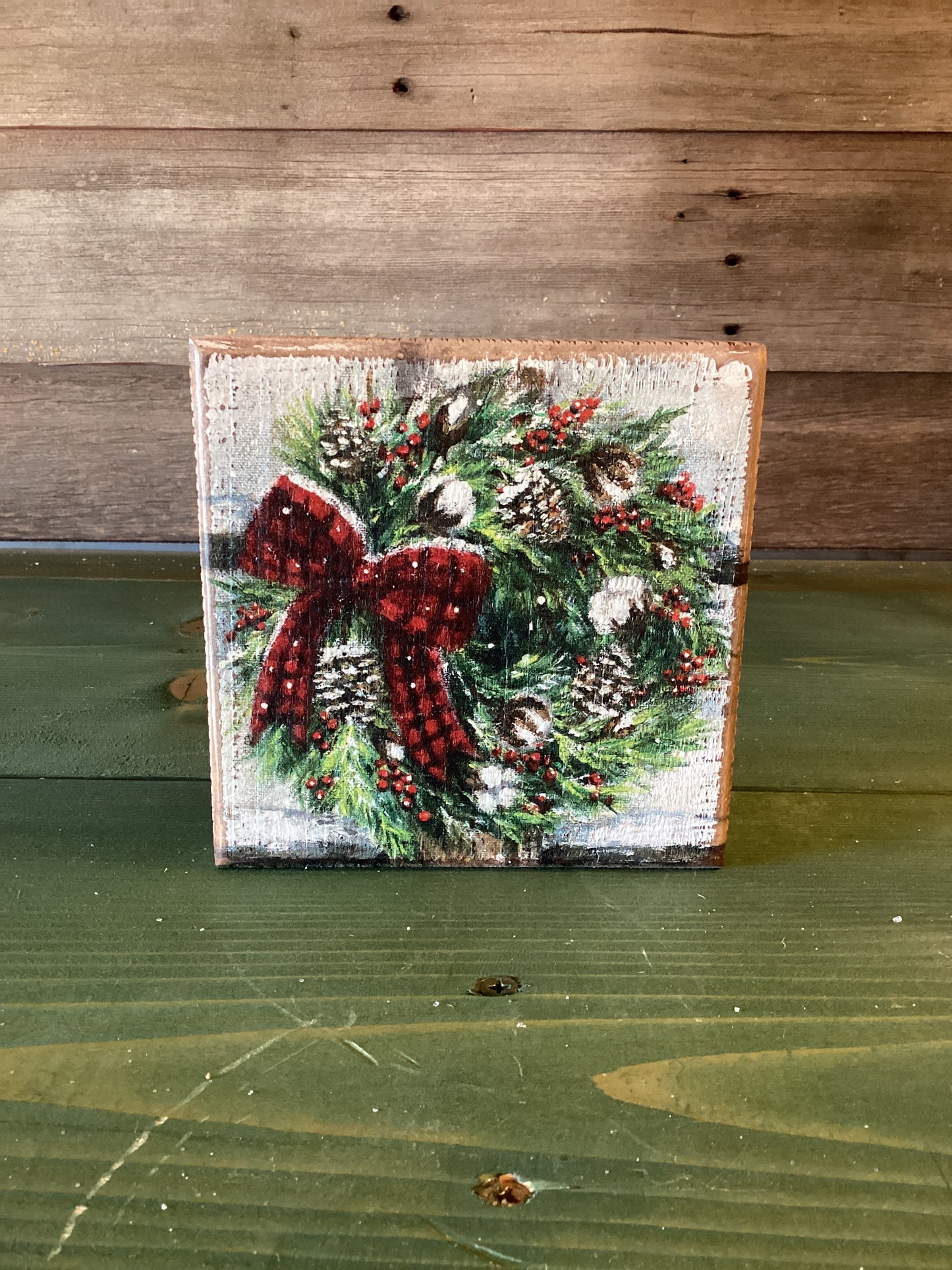 Winter Wreath Block