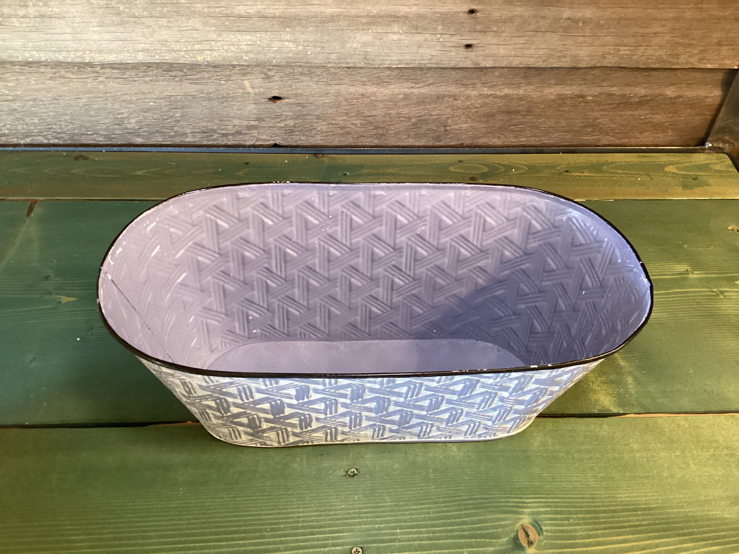 Metal Woven Print Tub (med)