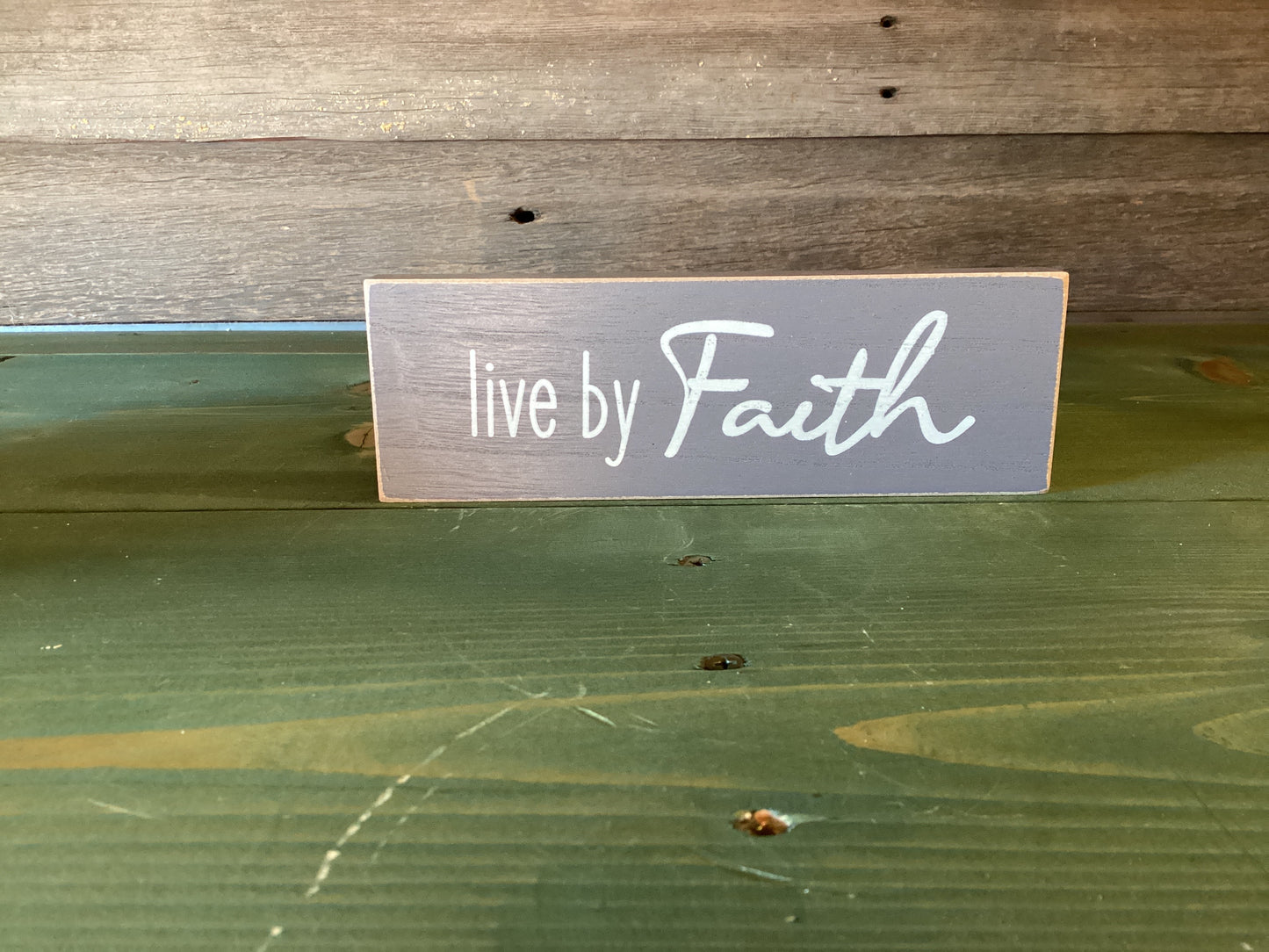 Faith God Pray Wooden Block