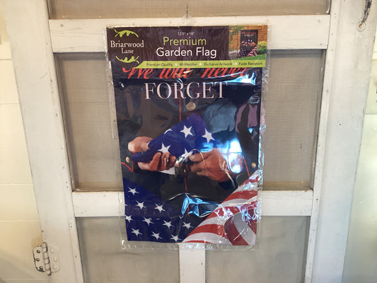Garden Flag We Will Never Forget