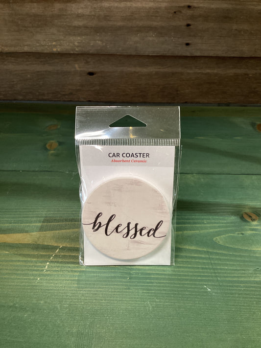 Car Coaster Blessed