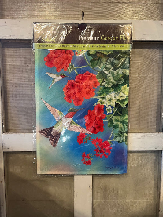 Garden Flag Hummingbirds