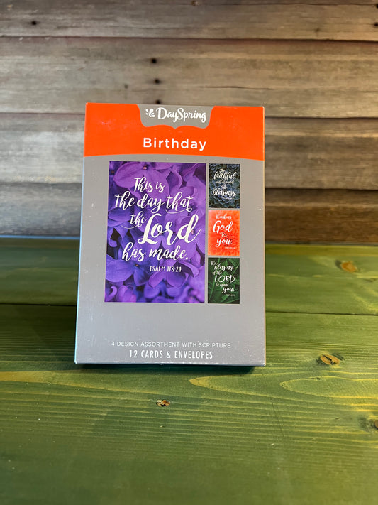 Box Cards Birthday Floral Background