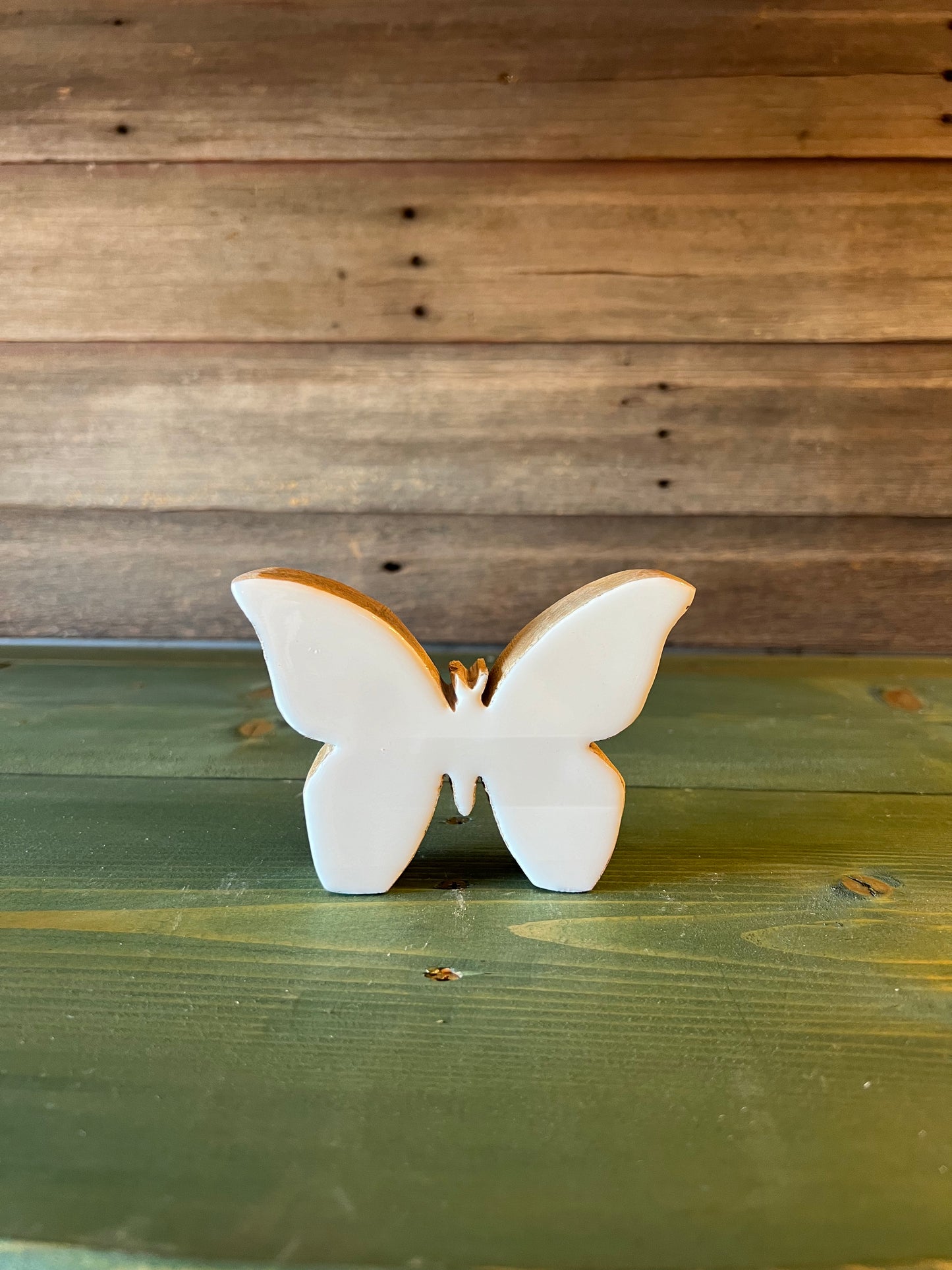 Enamel White Butterfly