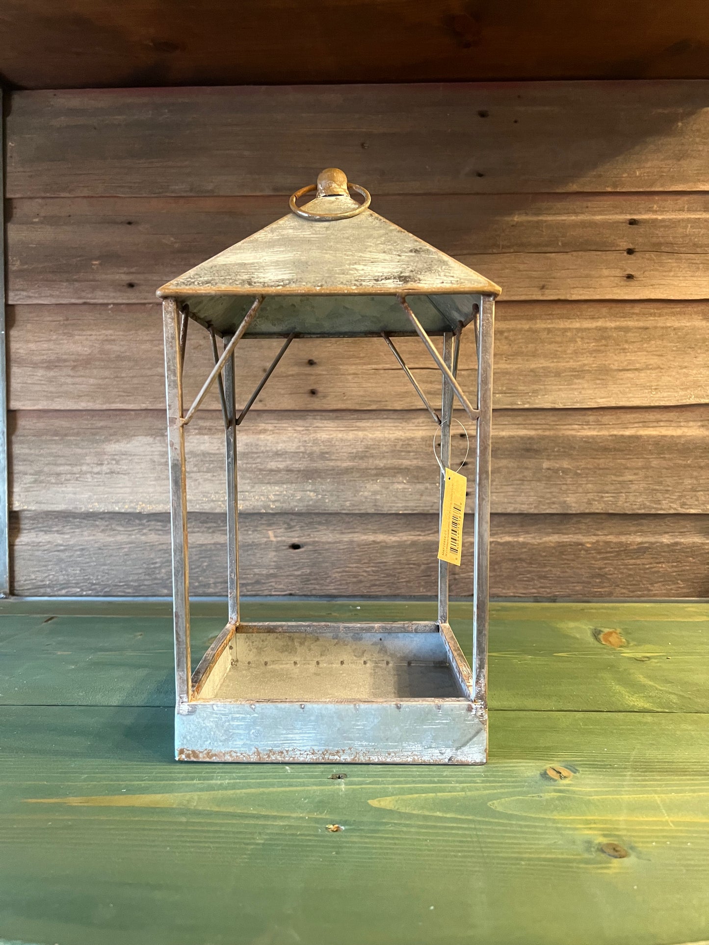 Galvanized Open Lantern (lg)