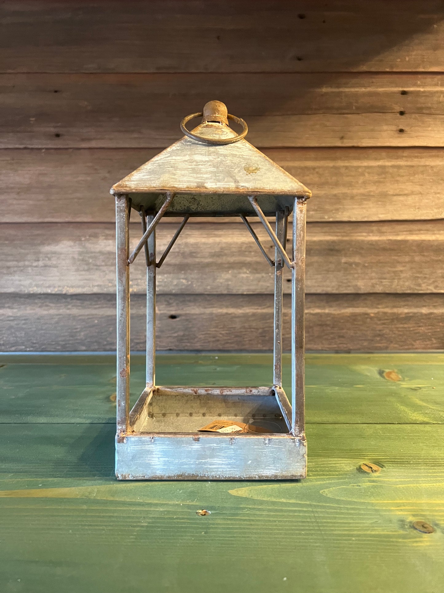 Galvanized Open Lantern (sm)