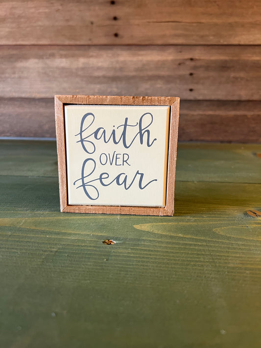 "Faith Over Fear" Block