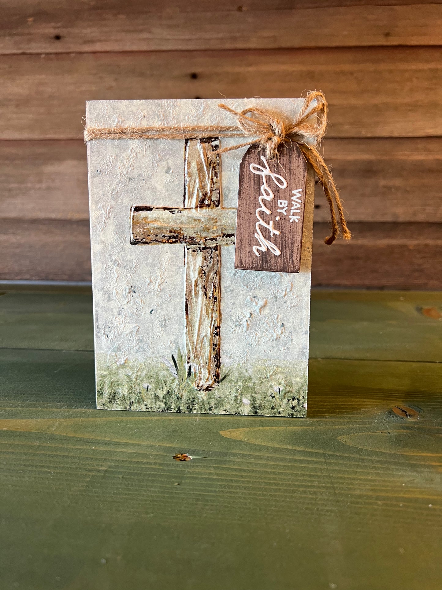 Cross “Walk by Faith” Block